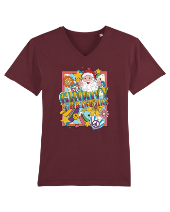 retro de Craciun - Groovy Christmas Burgundy