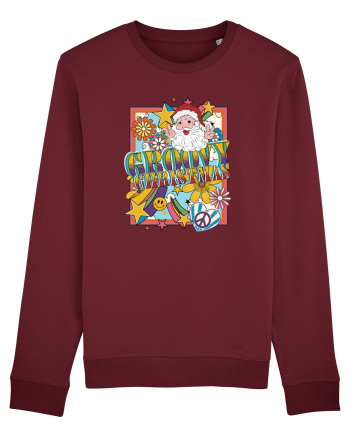 retro de Craciun - Groovy Christmas Burgundy