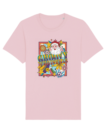 retro de Craciun - Groovy Christmas Cotton Pink