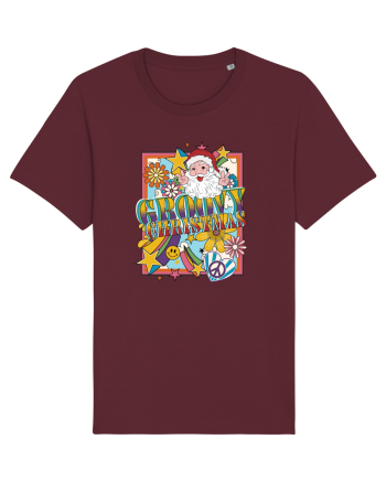 retro de Craciun - Groovy Christmas Burgundy