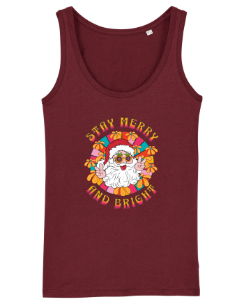 retro de Craciun - Stay merry and bright Burgundy