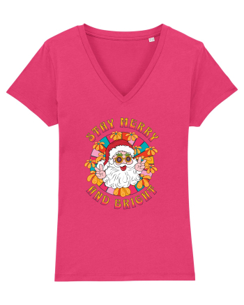 retro de Craciun - Stay merry and bright Raspberry
