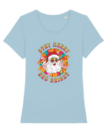 retro de Craciun - Stay merry and bright Sky Blue