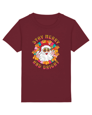retro de Craciun - Stay merry and bright Burgundy