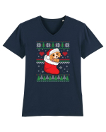 de Craciun cu caini - Beagle pup Tricou mânecă scurtă guler V Bărbat Presenter