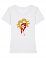 Bitcoin Tricou mânecă scurtă guler larg fitted Damă Expresser