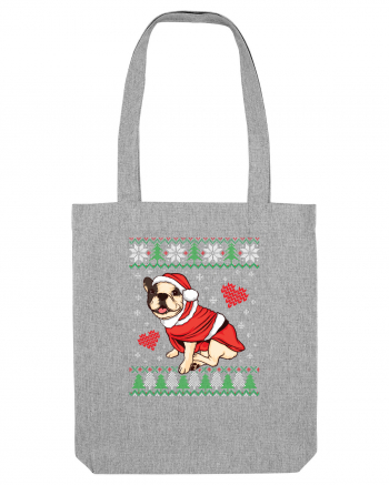 de Craciun cu caini - French bulldog Heather Grey