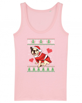 de Craciun cu caini - French bulldog Cotton Pink