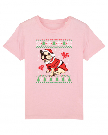 de Craciun cu caini - French bulldog Cotton Pink