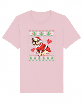 de Craciun cu caini - French bulldog Cotton Pink