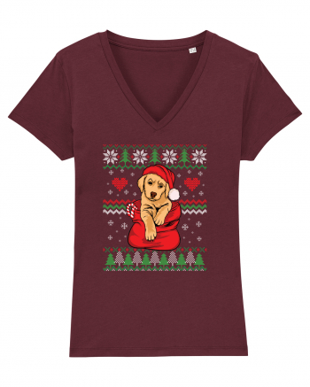 de Craciun cu caini - Golden retriever Burgundy