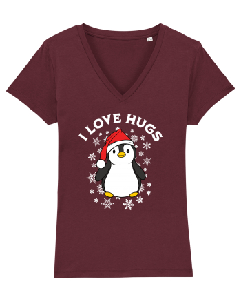 amuzant de Craciun - I love hugs  Burgundy
