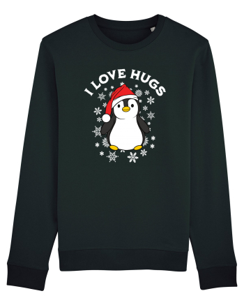 amuzant de Craciun - I love hugs  Black