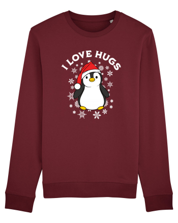 amuzant de Craciun - I love hugs  Burgundy