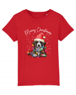 de Craciun cu luminite - Border Collie Tricou mânecă scurtă  Copii Mini Creator