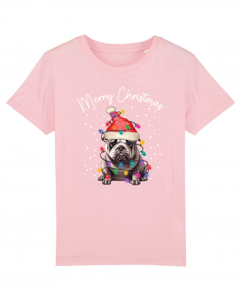 de Craciun cu luminite - Bulldog Cotton Pink