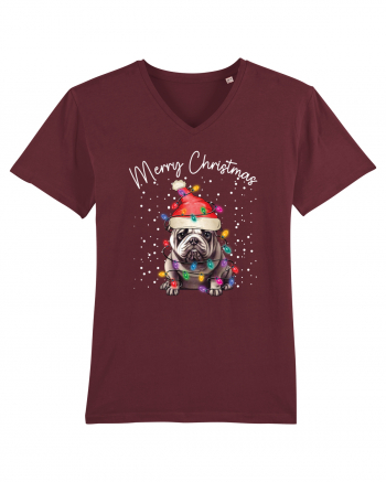 de Craciun cu luminite - Bulldog Burgundy