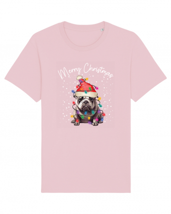 de Craciun cu luminite - Bulldog Cotton Pink