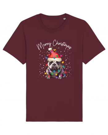 de Craciun cu luminite - Bulldog Burgundy