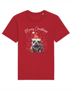 de Craciun cu luminite - Bulldog Tricou mânecă scurtă Unisex Rocker