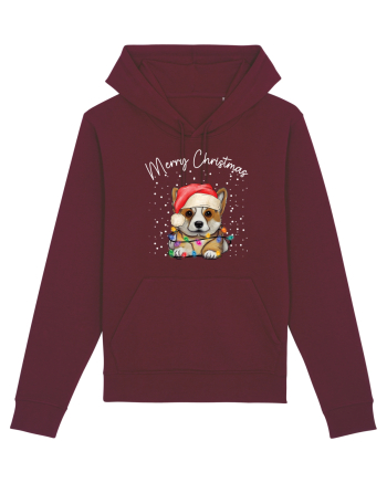 de Craciun cu luminite - Corgi Burgundy