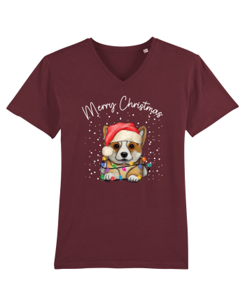 de Craciun cu luminite - Corgi Burgundy