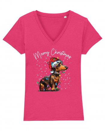 de Craciun cu luminite - Dachshund Raspberry