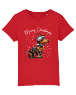 de Craciun cu luminite - Dachshund Tricou mânecă scurtă  Copii Mini Creator