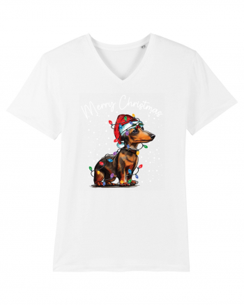 de Craciun cu luminite - Dachshund White