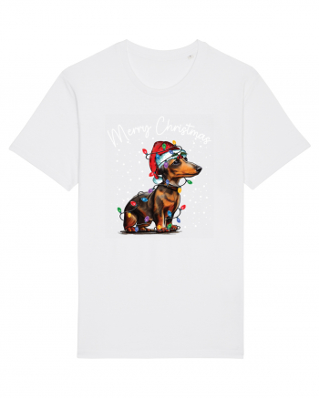 de Craciun cu luminite - Dachshund White