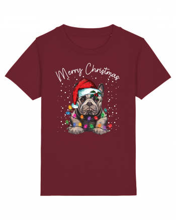 de Craciun cu luminite - English Bulldog Burgundy