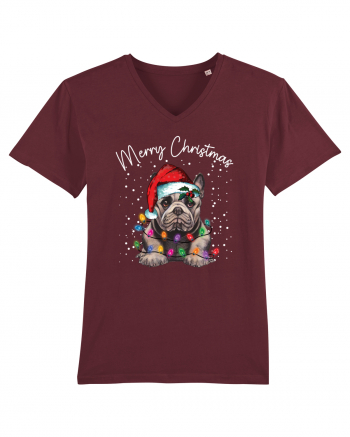 de Craciun cu luminite - English Bulldog Burgundy