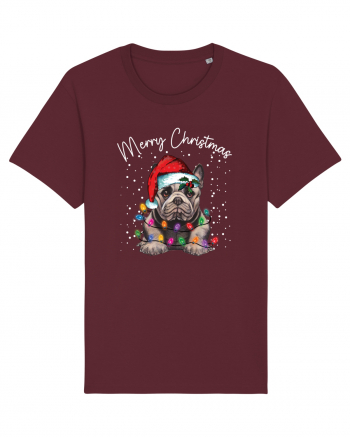 de Craciun cu luminite - English Bulldog Burgundy