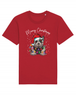 de Craciun cu luminite - English Bulldog Tricou mânecă scurtă Unisex Rocker