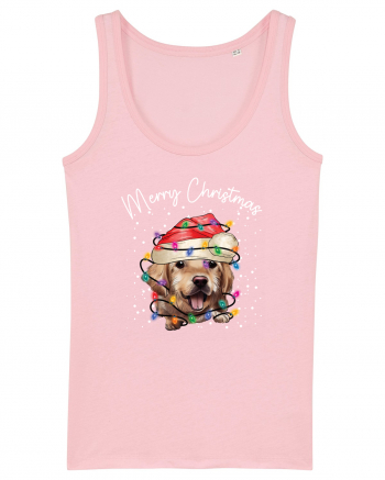 de Craciun cu luminite - Golden Retriever Cotton Pink