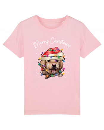 de Craciun cu luminite - Golden Retriever Cotton Pink