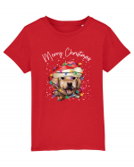 de Craciun cu luminite - Golden Retriever Tricou mânecă scurtă  Copii Mini Creator