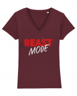 Beast mode Tricou mânecă scurtă guler V Damă Evoker