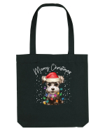 de Craciun cu luminite - Miniature Schnauzer Sacoșă textilă