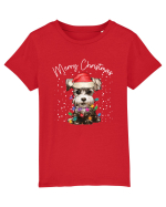 de Craciun cu luminite - Miniature Schnauzer Tricou mânecă scurtă  Copii Mini Creator