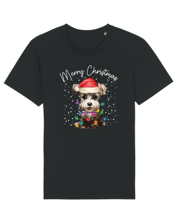 de Craciun cu luminite - Miniature Schnauzer Black