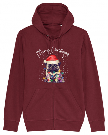 de Craciun cu luminite - Pug Burgundy