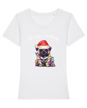 de Craciun cu luminite - Pug White