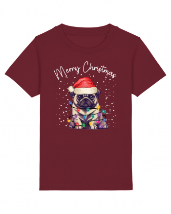 de Craciun cu luminite - Pug Burgundy