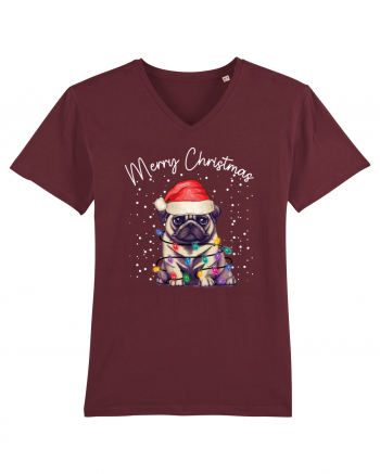 de Craciun cu luminite - Pug Burgundy