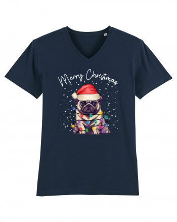 de Craciun cu luminite - Pug French Navy