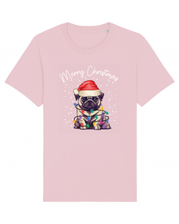 de Craciun cu luminite - Pug Cotton Pink