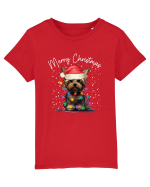 de Craciun cu luminite - Yorkshire Terrier Tricou mânecă scurtă  Copii Mini Creator