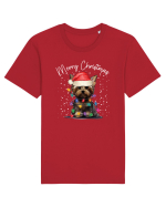 de Craciun cu luminite - Yorkshire Terrier Tricou mânecă scurtă Unisex Rocker