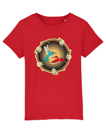 Cuplu de păsări colibri retro Red